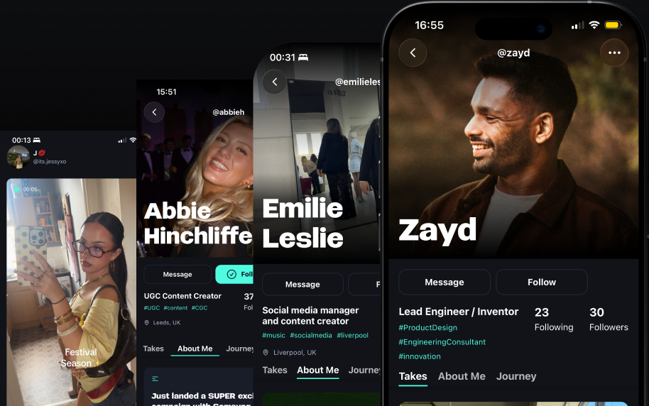 Austin creator profiles in the app
